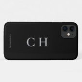 Minimalistisch design zwart Case-Mate iPhone case (Achterkant (horizontaal))