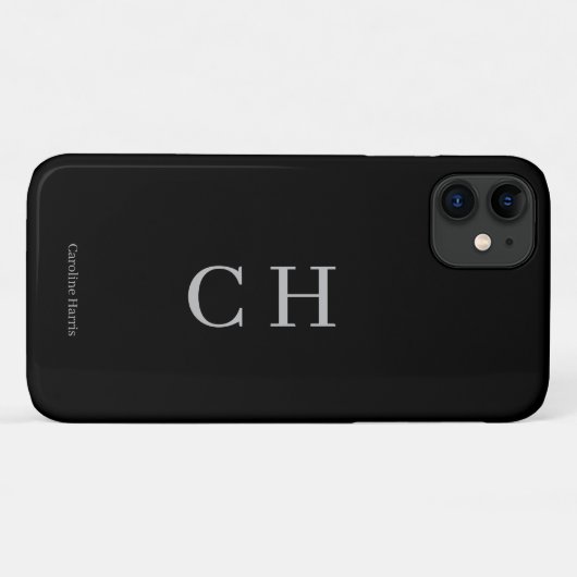 Minimalistisch design zwart Case-Mate iPhone case (Achterkant (horizontaal))