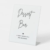 Minimalistisch Dessert Bar teken | Teken van de De Reclamebord Met Voetstuk (Voorkant)