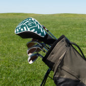 Minimalistisch diagonaal gestreept patroon, monogr golfheadcover (Insitu)
