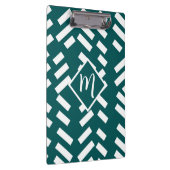 Minimalistisch diagonaal gestreept patroon, monogr klembord (Rechts)