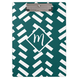 Minimalistisch diagonaal gestreept patroon, monogr klembord