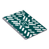 Minimalistisch diagonaal gestreept patroon, monogr notitieboek (Rechterzijde)