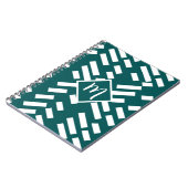 Minimalistisch diagonaal gestreept patroon, monogr notitieboek (Linkerzijde)