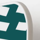 Minimalistisch diagonaal gestreept patroon, monogr pickleball paddle (Links Detail)