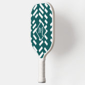 Minimalistisch diagonaal gestreept patroon, monogr pickleball paddle (Links)