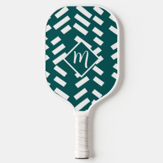 Minimalistisch diagonaal gestreept patroon, monogr pickleball paddle