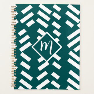 Minimalistisch diagonaal gestreept patroon, monogr planner