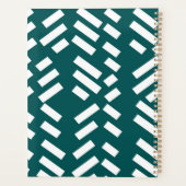 Minimalistisch diagonaal gestreept patroon, monogr planner (Achterkant)