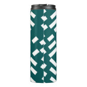 Minimalistisch diagonaal gestreept patroon, monogr thermosbeker (Achterkant)