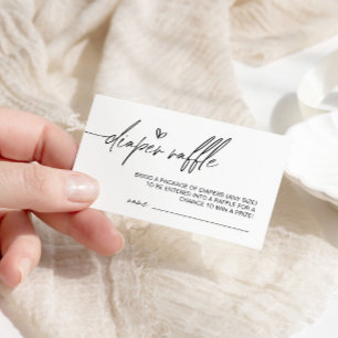 Minimalistisch diaper Raffle Informatiekaartje