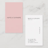 Minimalistisch digitaal roze verticaal Visitekaart Visitekaartje (Voorkant / Achterkant)