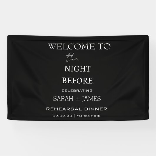 Minimalistisch diner welkom achtergrond spandoek (Horizontaal)