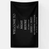 Minimalistisch diner welkom achtergrond spandoek (Verticaal)