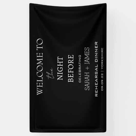 Minimalistisch diner welkom achtergrond spandoek (Verticaal)