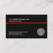 Minimalistisch directeur van Black Grunge Red Line Visitekaartje (Achterkant)