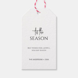 Minimalistisch Dit Het Seizoen Kerstvakantie Cadeaulabel