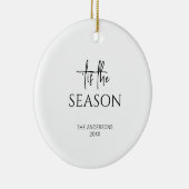 Minimalistisch Dit Het Seizoen Kerstvakantie Keramisch Ornament (Rechts)