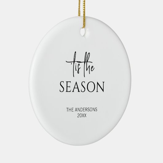 Minimalistisch Dit Het Seizoen Kerstvakantie Keramisch Ornament (Rechts)