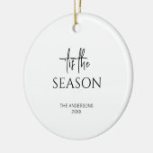 Minimalistisch Dit Het Seizoen Kerstvakantie Keramisch Ornament (Links)