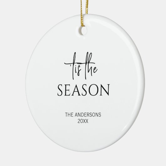 Minimalistisch Dit Het Seizoen Kerstvakantie Keramisch Ornament (Links)