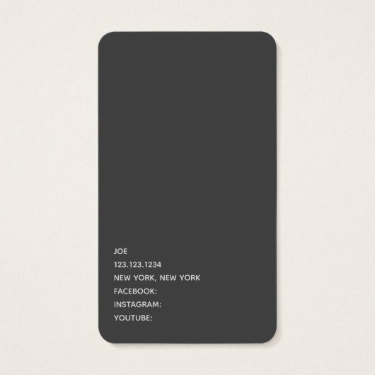 Minimalistisch DJ Logo Visitekaartje (Achterkant)