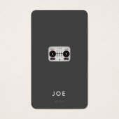 Minimalistisch DJ Logo Visitekaartje (Voorkant)