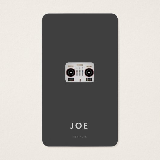Minimalistisch DJ Logo Visitekaartje (Voorkant)