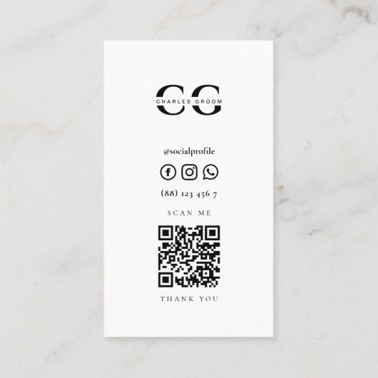 Minimalistisch doctoraal doctoraal doctoraat visitekaartje (Achterkant)