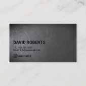 Minimalistisch donker tekststructuurdiagram visitekaartje (Achterkant)