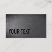 Minimalistisch donker tekststructuurdiagram visitekaartje (Voorkant)