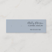 Minimalistisch donkerblauw juwelenaarscherm mini visitekaartje (Voorkant)