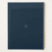 Minimalistisch donkerblauw wekelijks | Maandelijks Planner (Achterkant)
