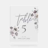 Minimalistisch donkerbruin paarse waterverf tafeln acryl bord (Voorkant)