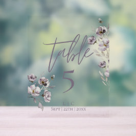 Minimalistisch donkerbruin paarse waterverf tafeln acryl bord