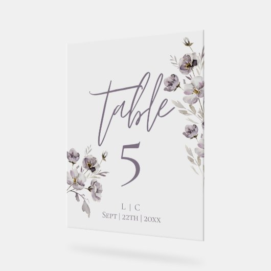 Minimalistisch donkerbruin paarse waterverf tafeln acryl bord (Hoek)