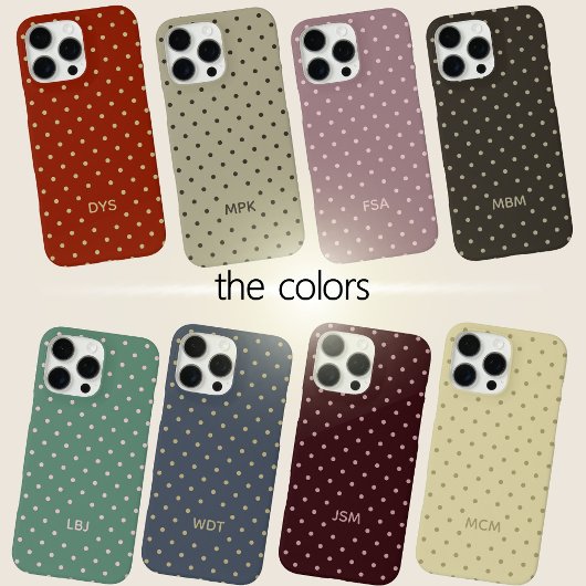 Minimalistisch donkergrijs aangepaste monogram pol Case-Mate iPhone case