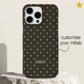Minimalistisch donkergrijs aangepaste monogram pol Case-Mate iPhone case