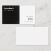 Minimalistisch donkergrijs, modern visitekaartje (Voorkant / Achterkant)