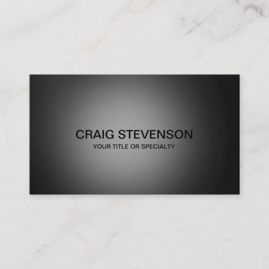 Minimalistisch donkergrijs Visitekaartje (Voorkant)