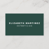 Minimalistisch donkergroen, modern, professioneel visitekaartje (Voorkant)