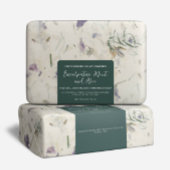 Minimalistisch donkergroen zeep verpakkingslabel etiket