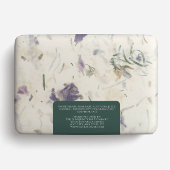 Minimalistisch donkergroen zeep verpakkingslabel etiket