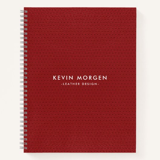 Minimalistisch donkerrood kunstleder notitieboek (Voorkant)