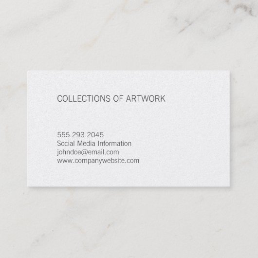 Minimalistisch donkerrood visitekaartje (Achterkant)