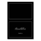 minimalistisch | Donkerzwarte trouwplaatskaarten Kaart (Voorkant)