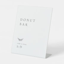 Minimalistisch Donut Bar Trouwbord