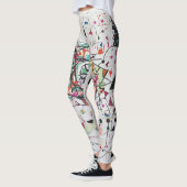 "Minimalistisch Doodle Pad Kerst: Pop kunst abstra Leggings (Links)