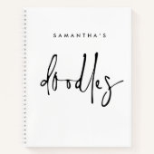 Minimalistisch dopje Naam Zwarte Witte Schets Boek (Voorkant)