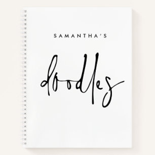 Minimalistisch dopje Naam Zwarte Witte Schets Boek